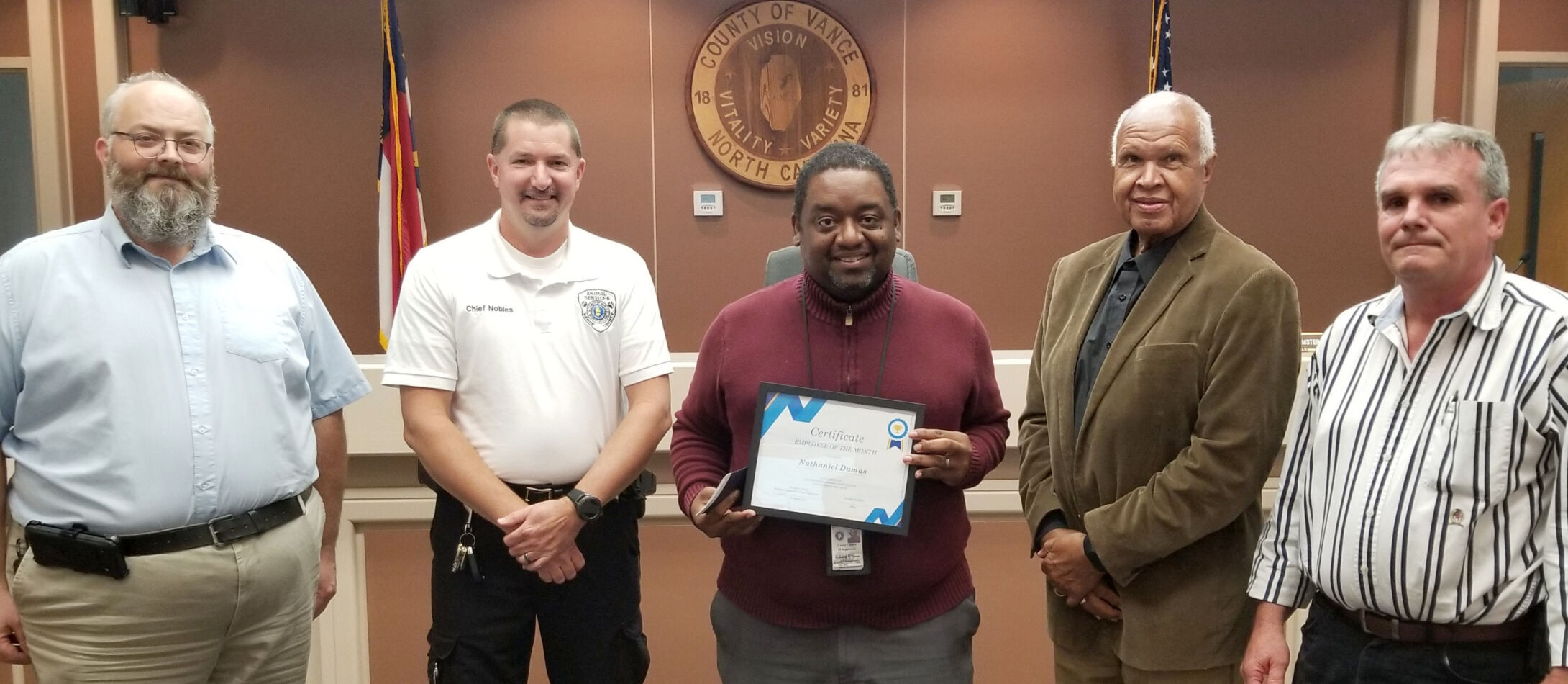 Vance County Employee of the Month